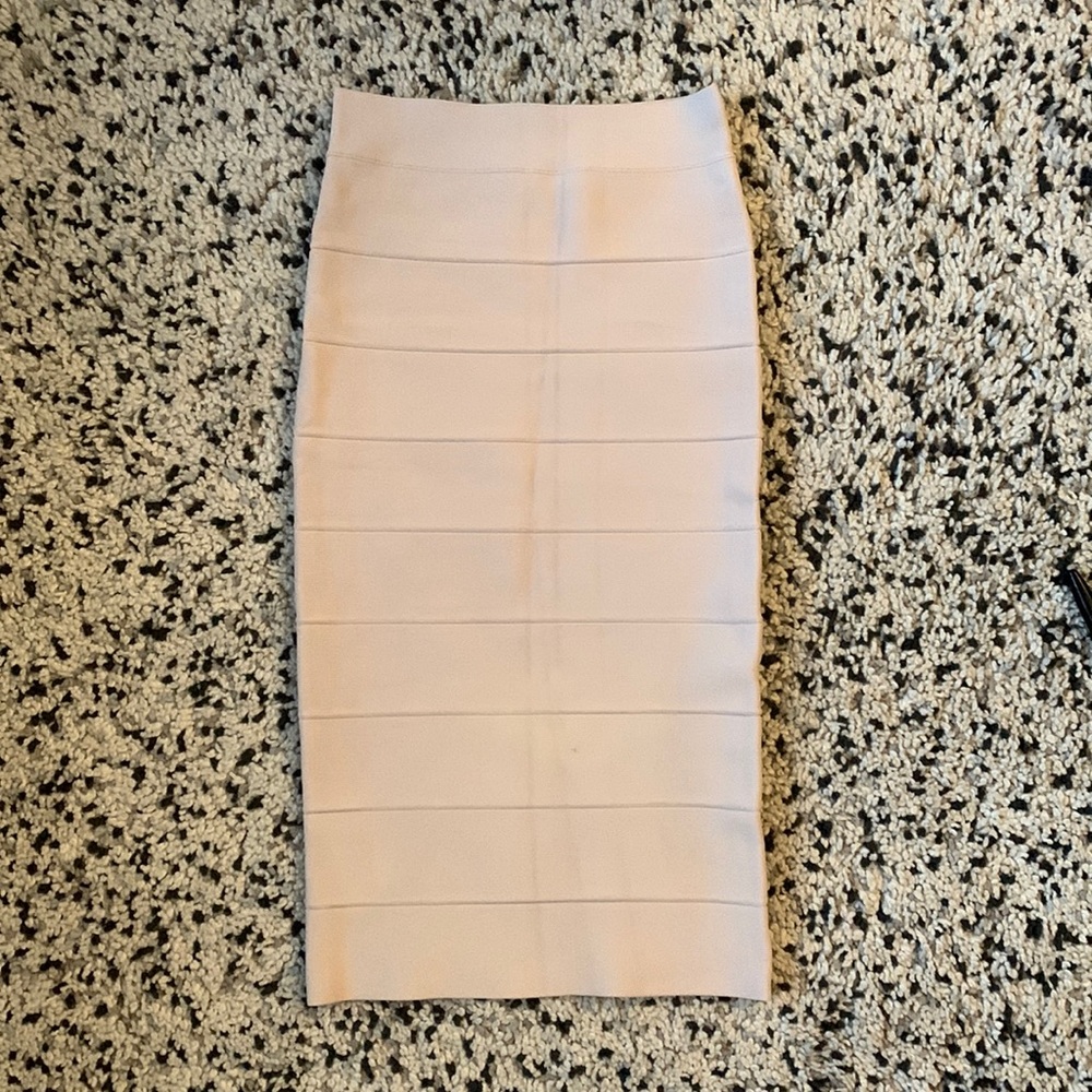 BCBG pale pink bandage pencil skirt XXS